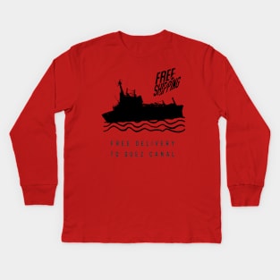 Free delivery to Suez Canal Kids Long Sleeve T-Shirt